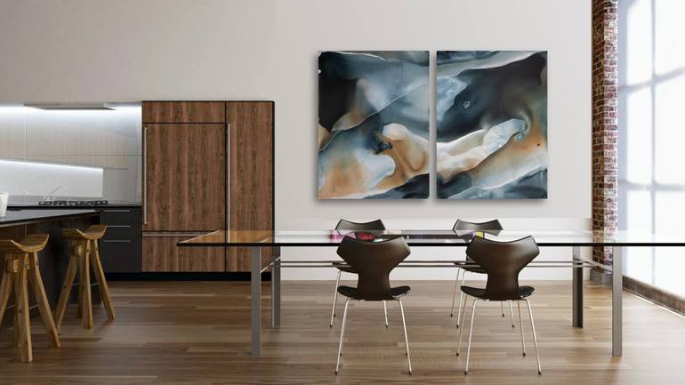 Original Abstract Landscape Painting by Dinah Wakefield