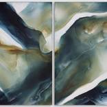 Taupo (diptych) by Dinah Wakefield
