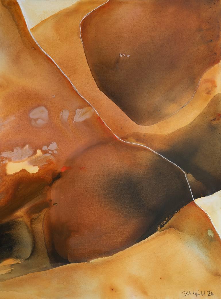 Original Abstract Landscape Painting by Dinah Wakefield