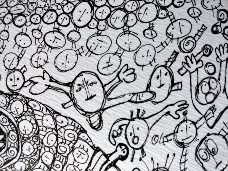 Original Figurative Abstract Drawing by Lu Paternostro