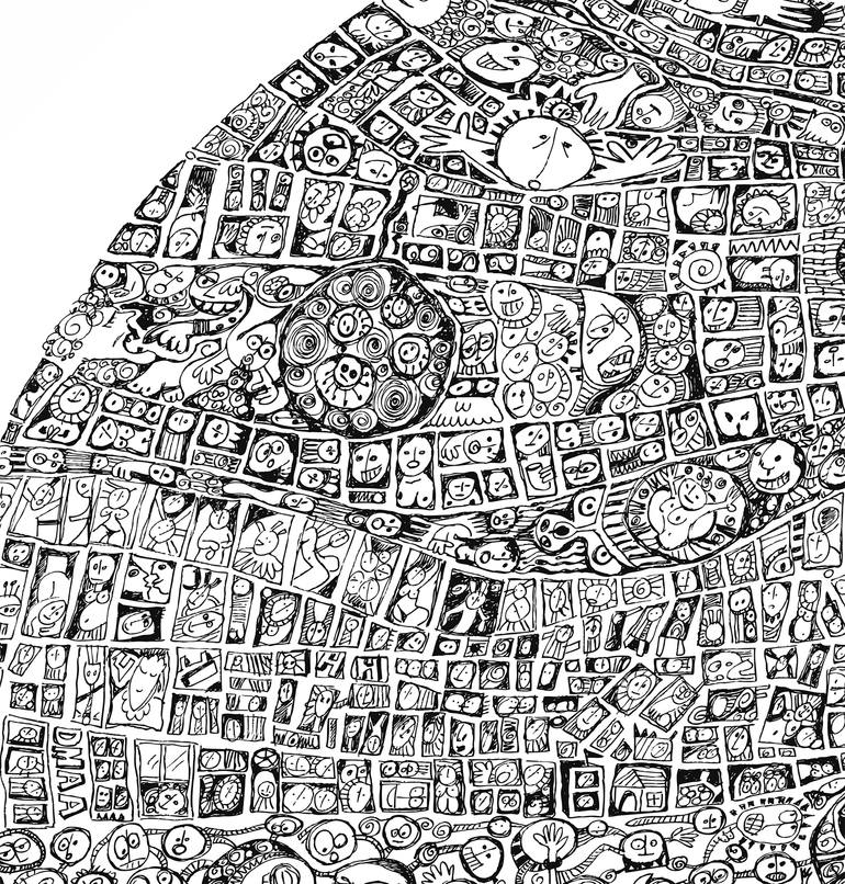Original Figurative Abstract Drawing by Lu Paternostro
