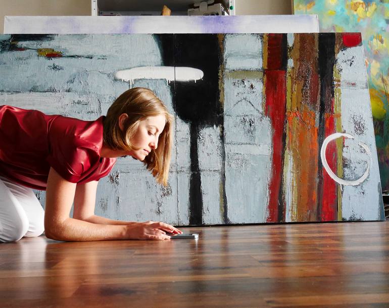 Original Abstract Expressionism Abstract Painting by Alena Kuznetsova