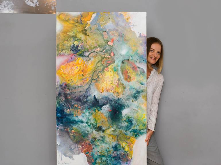 Original Abstract Expressionism Abstract Painting by Alena Kuznetsova