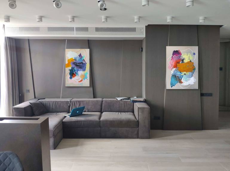 Original Abstract Expressionism Abstract Painting by Alena Kuznetsova
