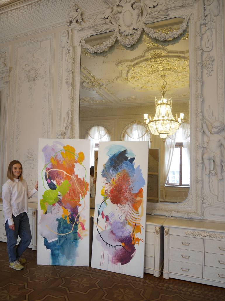 Original Abstract Expressionism Abstract Painting by Alena Kuznetsova