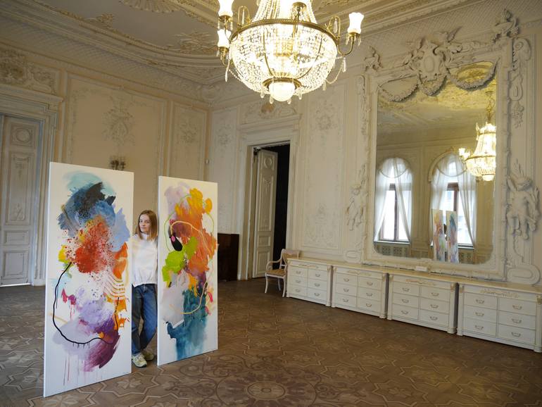 Original Abstract Expressionism Abstract Painting by Alena Kuznetsova