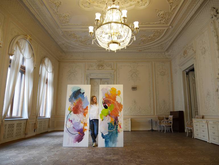 Original Abstract Expressionism Abstract Painting by Alena Kuznetsova