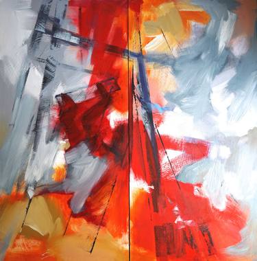 Original Abstract Painting by Sirje Petersen