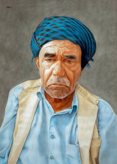 Original Realism People Paintings by Atif Aleem