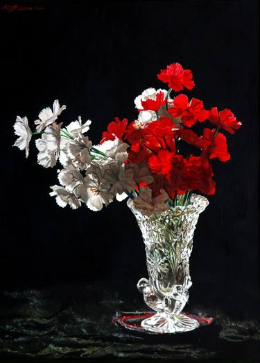 Original Realism Floral Paintings by Atif Aleem