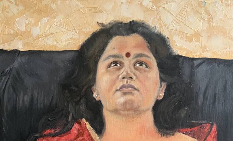 Original Portrait Painting by Vidya Vivek