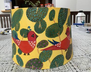 Enchanted Forest hand painted lamp shade thumb