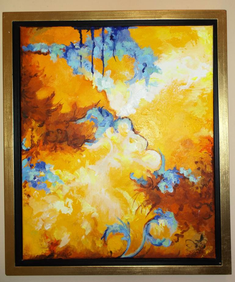 Original Abstract Expressionism Abstract Painting by Lynn Mayes