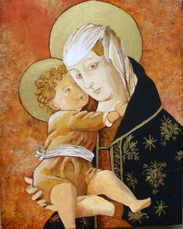 Original Figurative Religion Painting by Lynn Mayes