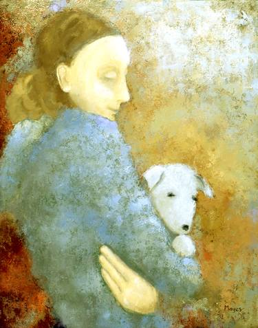 Print of Figurative Dogs Paintings by Lynn Mayes