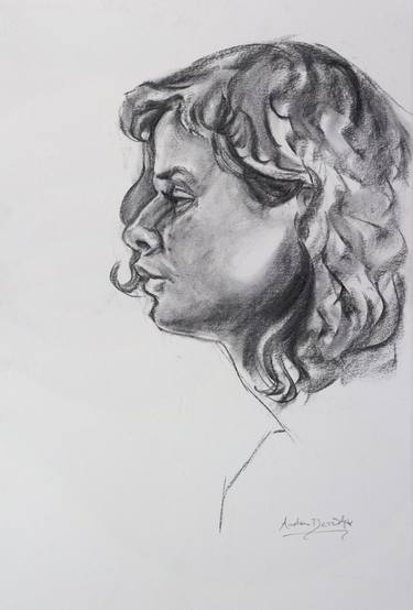Original Figurative Portrait Drawings by Andrew Berridge