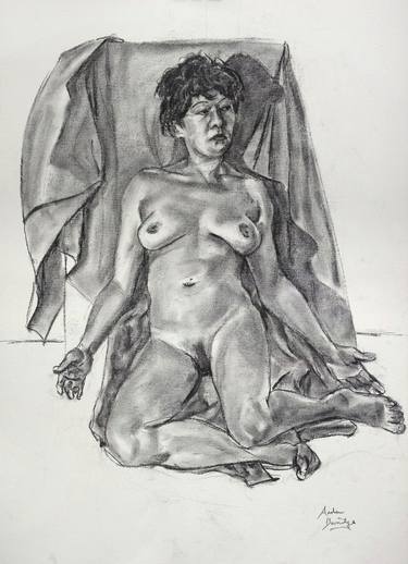 Original Realism Nude Drawings by Andrew Berridge