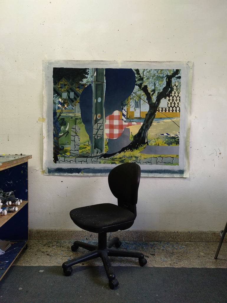 Original Abstract Landscape Painting by Martinho Costa