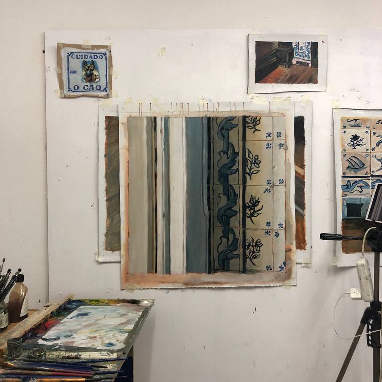 Original Realism Architecture Painting by Martinho Costa