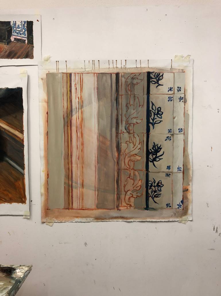 Original Realism Architecture Painting by Martinho Costa