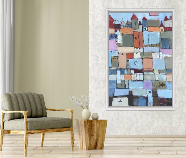 Original Abstract Expressionism Abstract Painting by Olga Armand Ugon