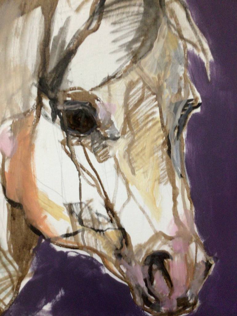 Original Abstract Expressionism Animal Painting by Olga Armand Ugon