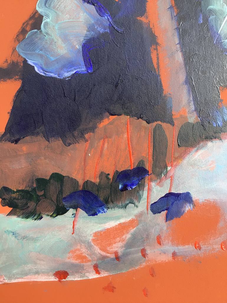 Original Abstract Expressionism Botanic Painting by Olga Armand Ugon