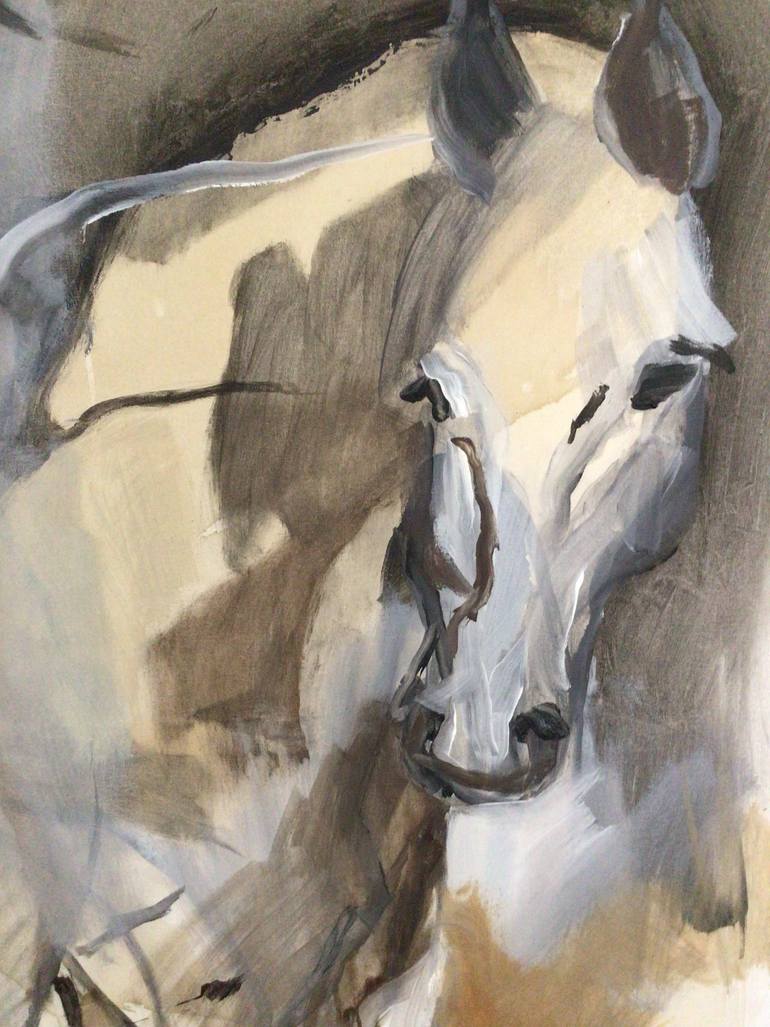 Original Abstract Expressionism Animal Painting by Olga Armand Ugon