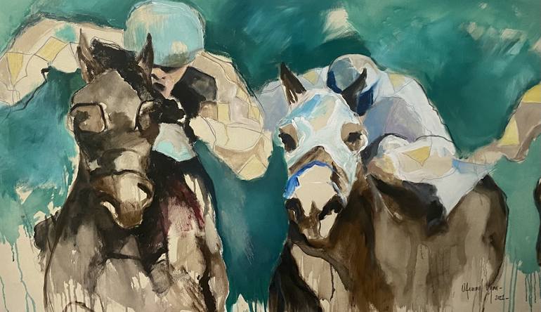 Original Abstract Expressionism Animal Paintings by Olga Armand Ugon
