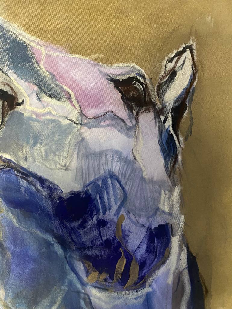 Original Abstract Expressionism Animal Painting by Olga Armand Ugon