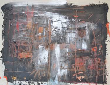 Print of Abstract Architecture Paintings by Olga Armand Ugon