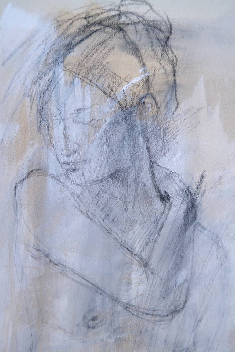 Original Abstract Expressionism Nude Painting by Olga Armand Ugon