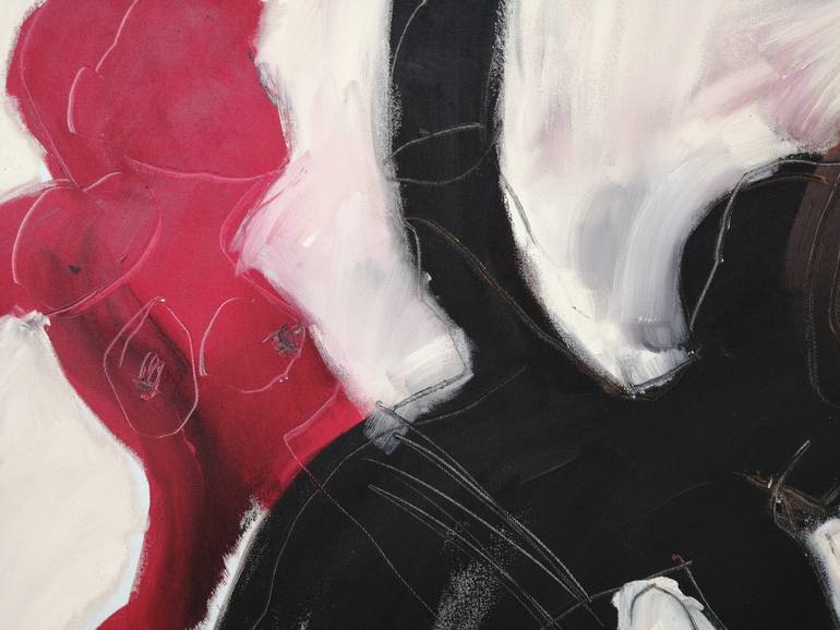 Original Abstract People Painting by Olga Armand Ugon