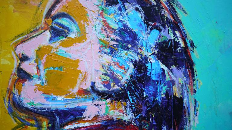 Original Abstract Portrait Painting by Brett Polonsky