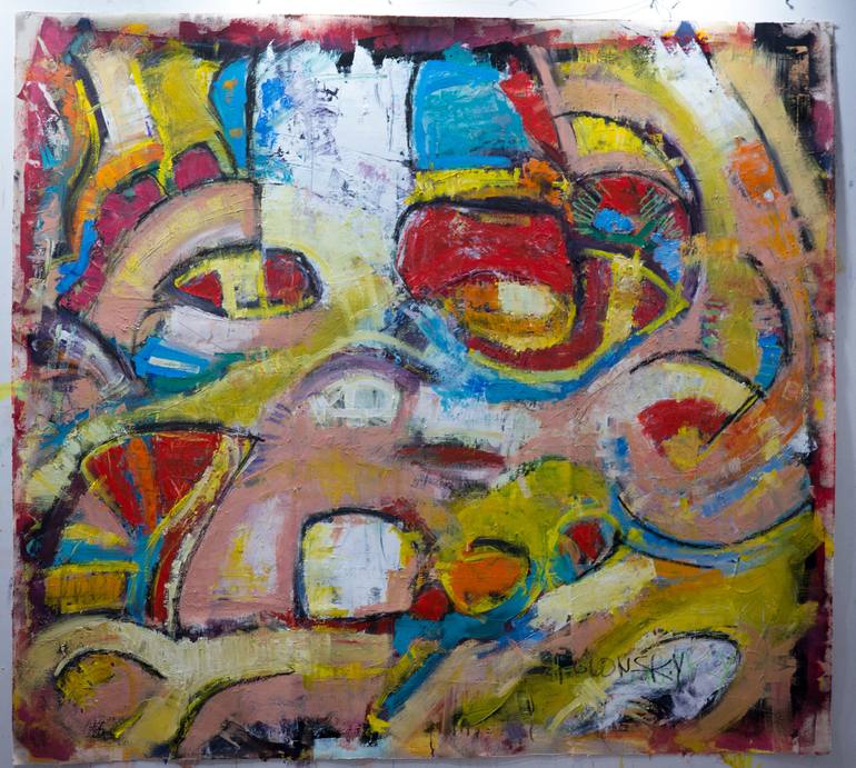 Original Abstract Expressionism Abstract Painting by Brett Polonsky