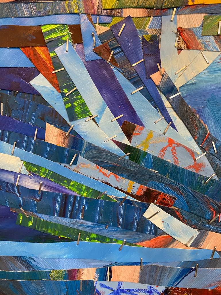 Original Abstract Landscape Collage by Brett Polonsky