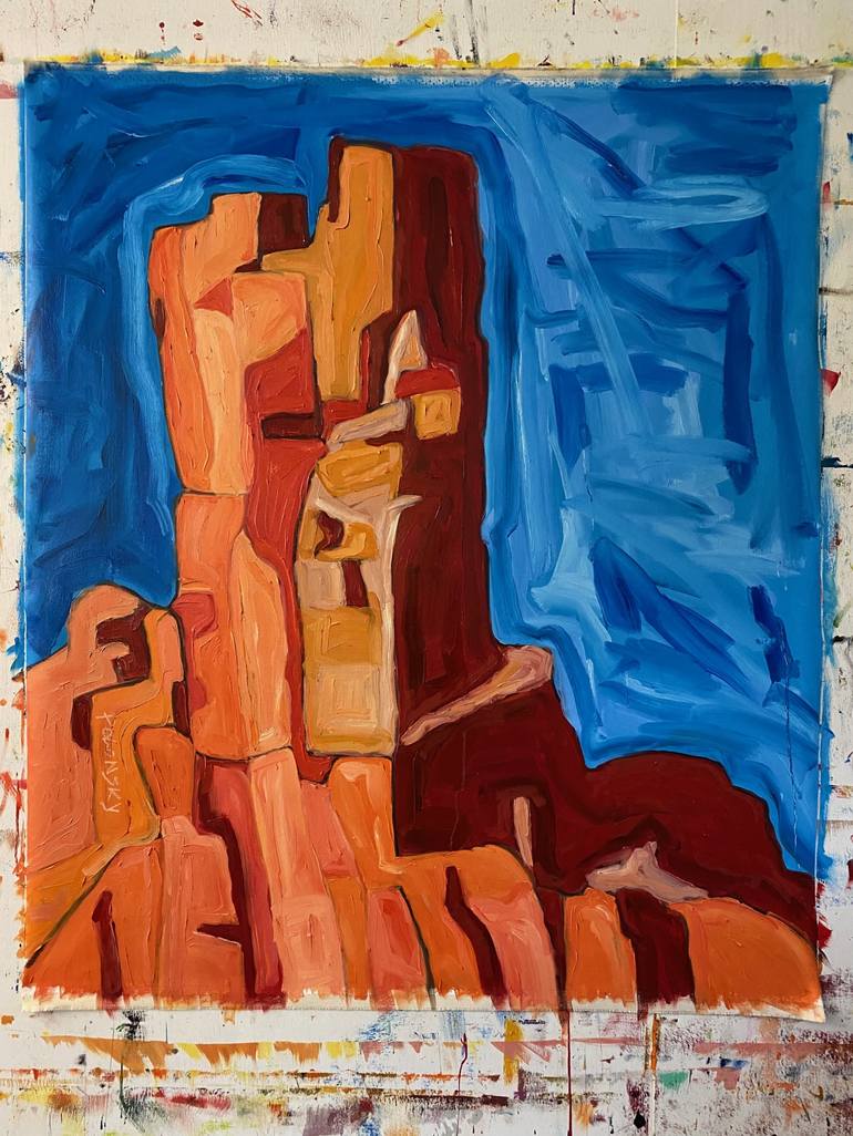 Original Abstract Landscape Painting by Brett Polonsky