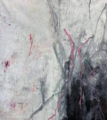 Abstract in Black & White with Pink thumb