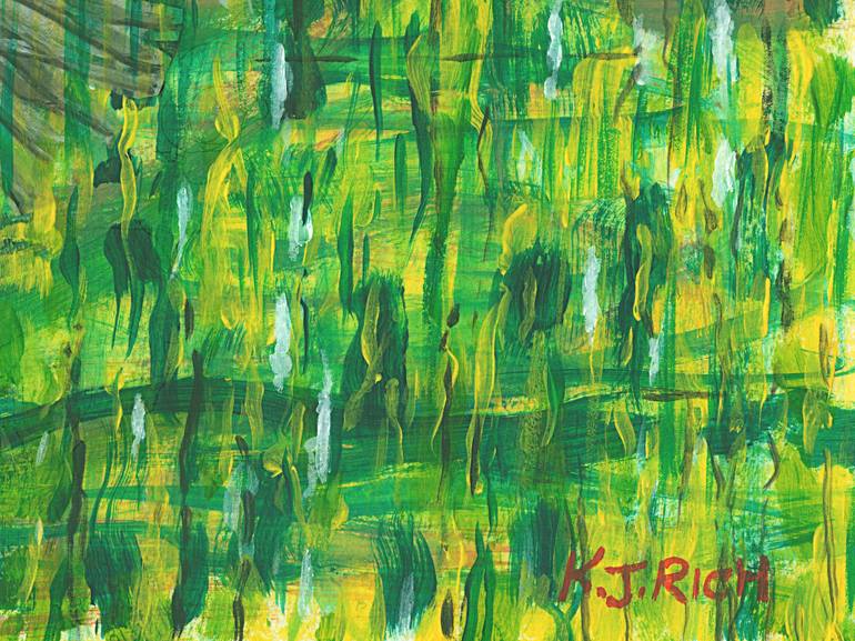 Original Abstract Garden Painting by K J Rich