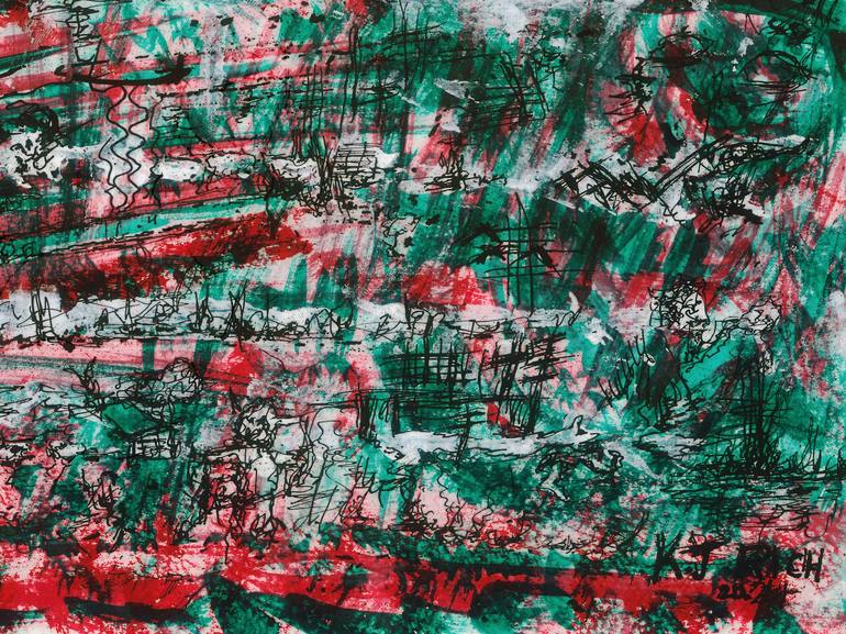 Original Abstract Expressionism Abstract Painting by K J Rich