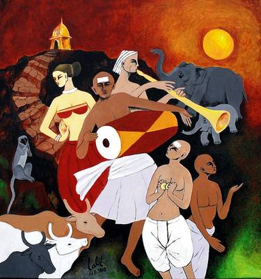 Original Realism People Paintings by Lalit Jain