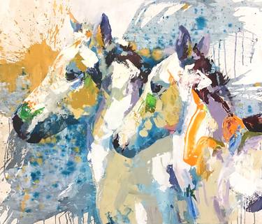 Original Abstract Expressionism Horse Painting by Melissa Mason