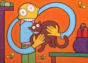 Original Cartoon Paintings by Tanguy Mignot