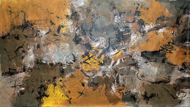 Original Abstract Expressionism Abstract Painting by joko Kisworo
