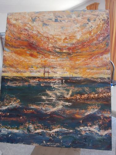 Original Expressionism Seascape Paintings by Cherry Treglown