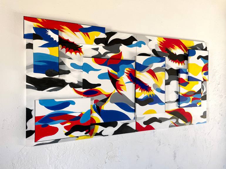 Original Pop Art Abstract Painting by Guido Dutygorn