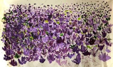 Original Abstract Expressionism Floral Painting by Assena V