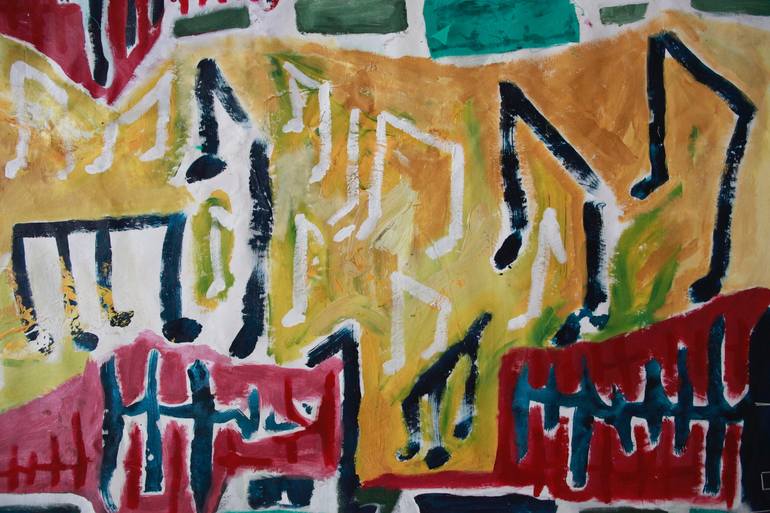 Original Abstract Expressionism Music Painting by Assena V