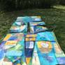 In the Making Westerpark, Third day in the making all 5 canvases joined