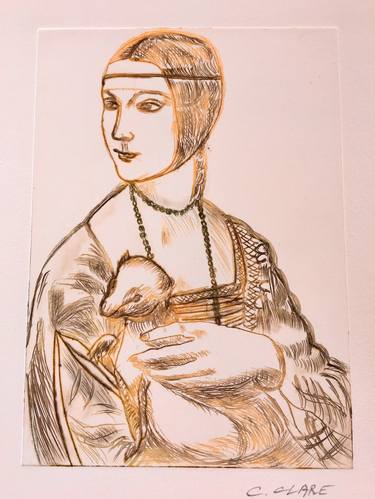 Original Figurative Portrait Printmaking by Catherine Clare